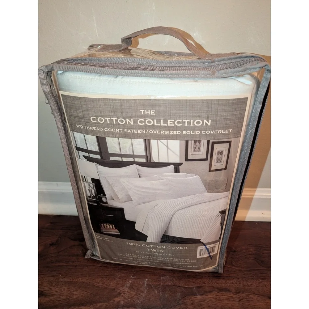 Bed, Bath & Beyond Cotton Company 100% Cotton‎ Twin Oversized Coverlet White
